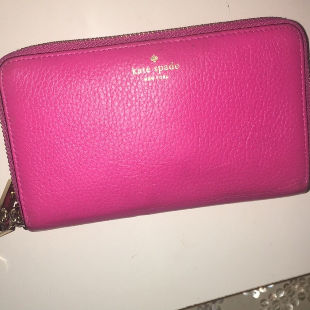 Hot Pink Kate Spade Wallet Wristlet